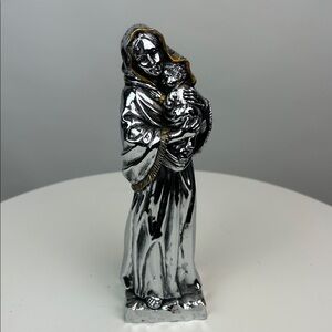 Beautiful Virgin Mary & Baby Jesus Metal Statue Made in the Philippines